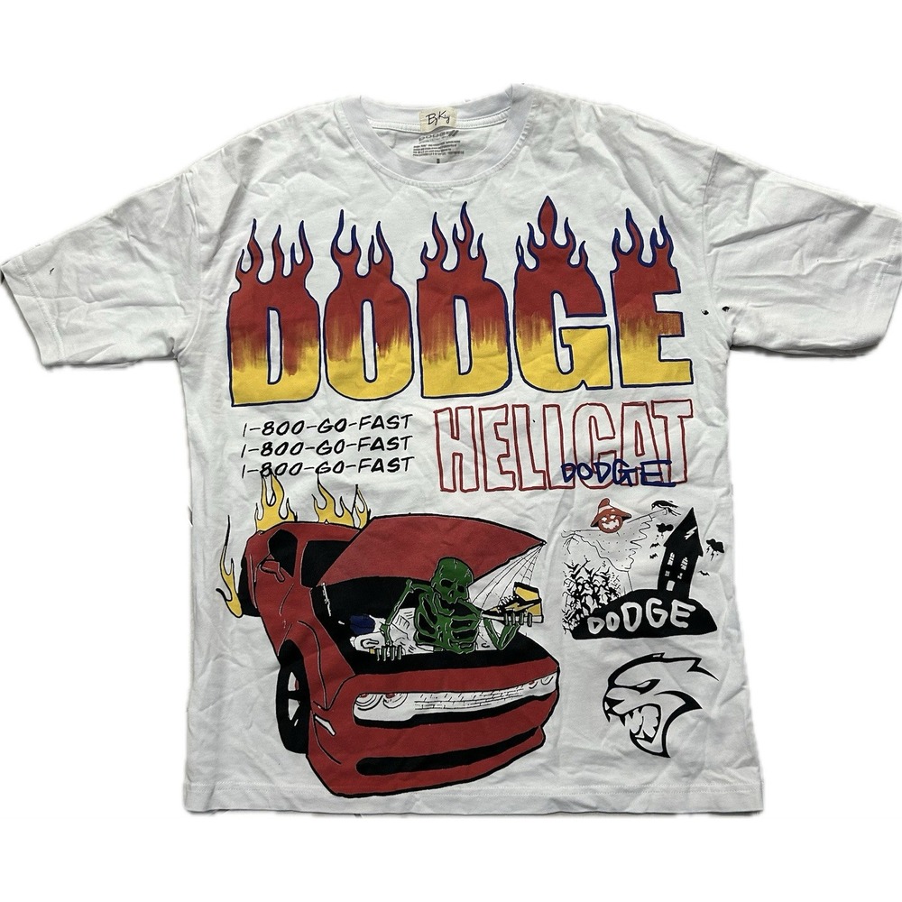 Dodge Charger Hellcat Detroit By Kiy T-Shirt. Large